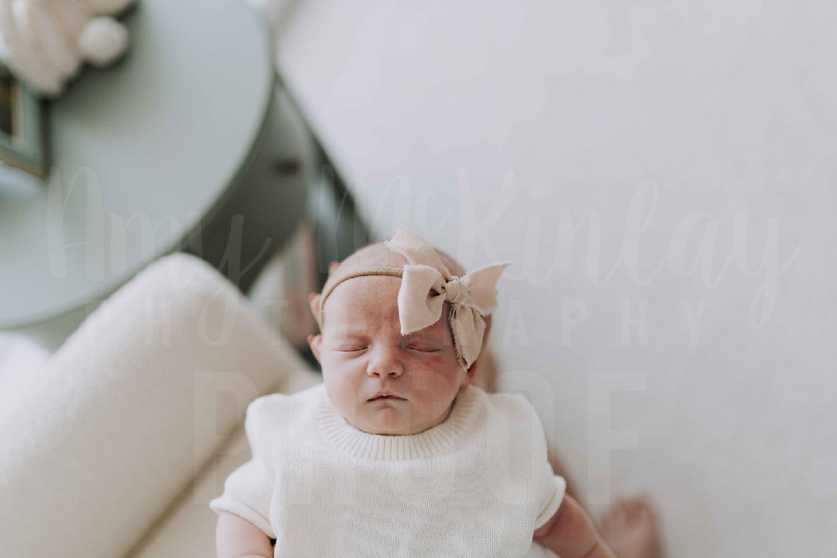 Newborn baby Layla Rose Johnson smilin